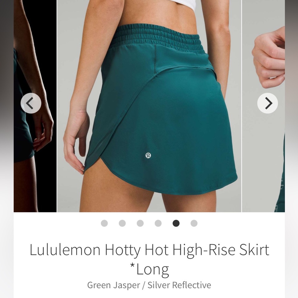 NWT Hotty Hot HR Skirt Long *Graphic in green jasper/silver reflective size 10